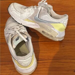 Nike Women's White and Yellow Air Max Sneakers